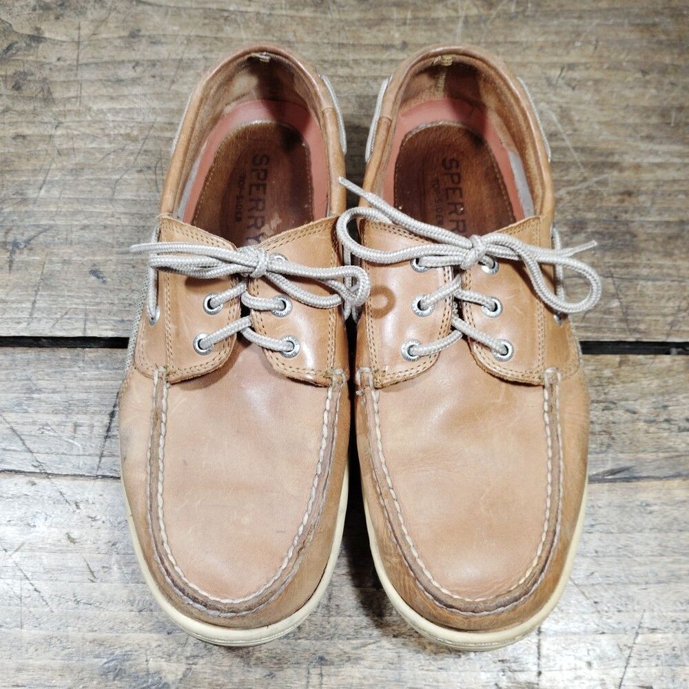 Sperry Tan Leather Boat Shoes